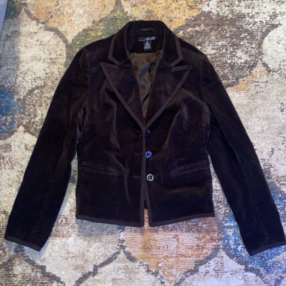 WILLI SMITH Chocolate Corduroy Blazer, Size 8